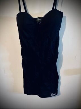 Guess Black Satin Brand Tag Detail